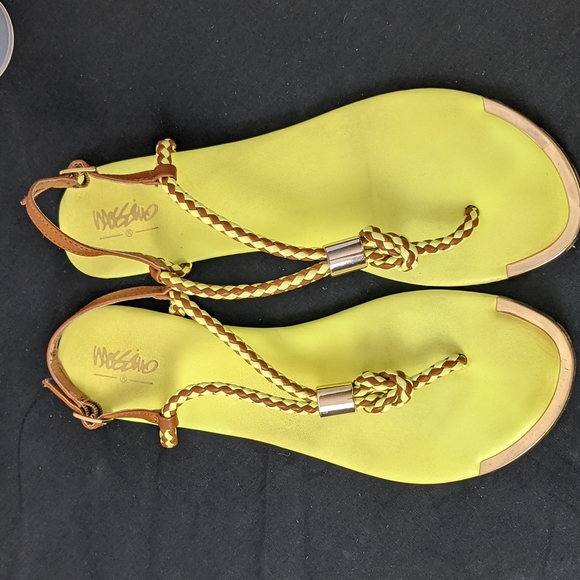 MOSSIMO SUPPY COMPANY LIME GREEN BRAIDED FLATS - Picture 5 of 6